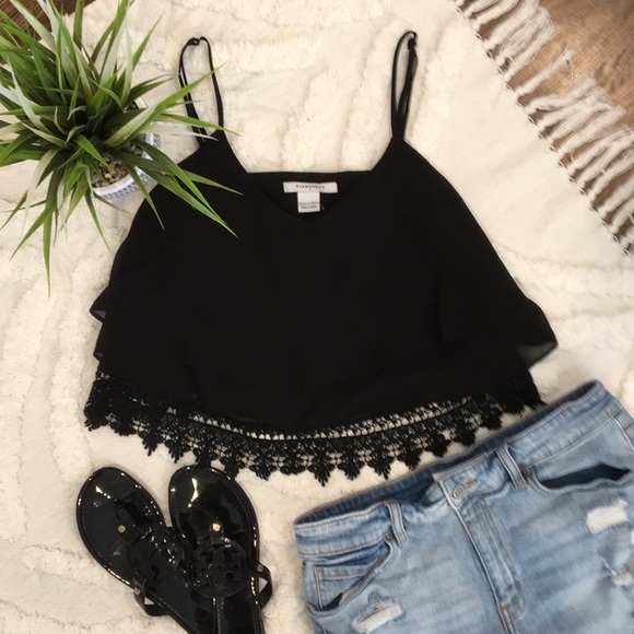Glamorous Tops - 3/$30🌿Double Layer Lace Tank Top